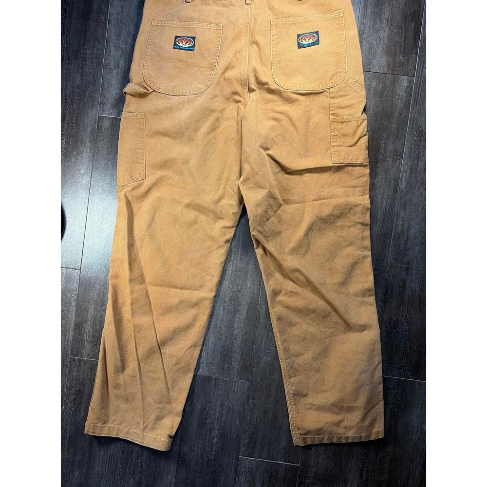 Rasco FR Carpenter Pants Mens 38x32 Brown Duck Flame Resistant Workwear CBF1215 - Picture 3 of 9